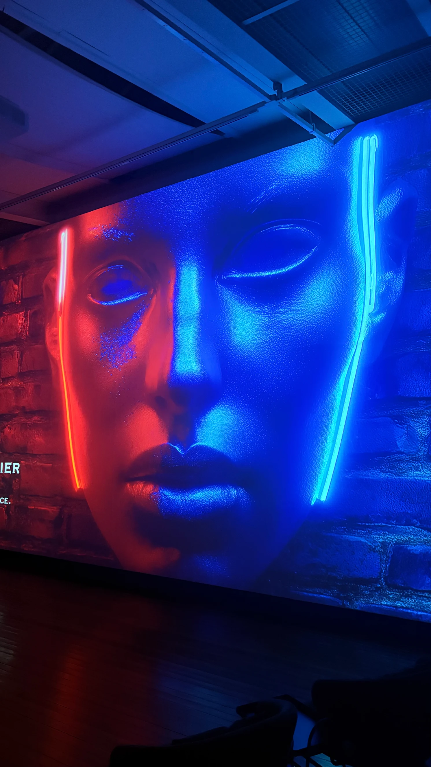 Silver Screen — view of the immersive media-art hall at Moon Art Grounds